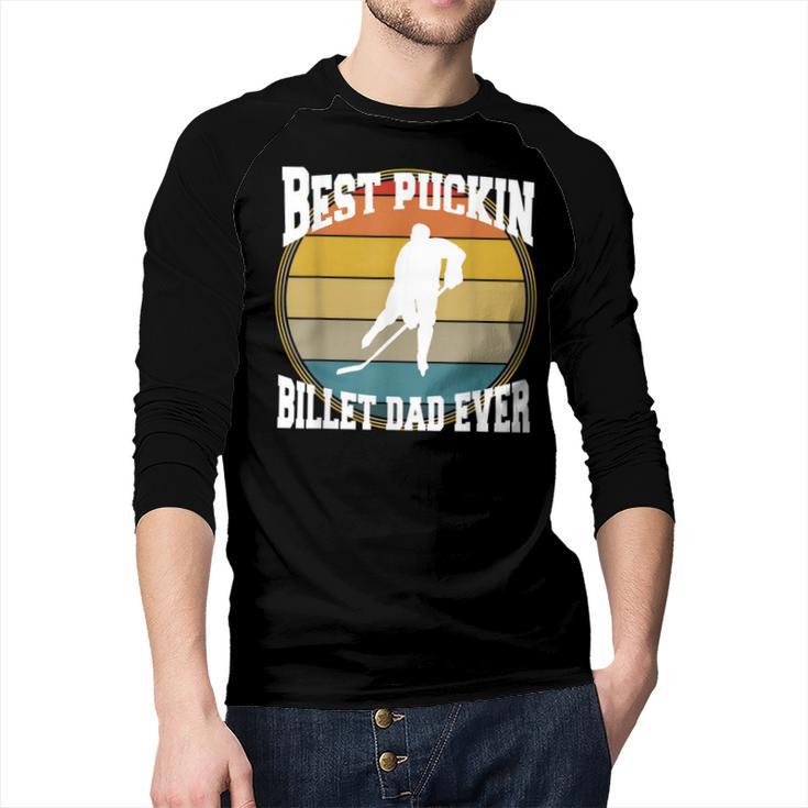 Best Puckin Billet Dad Hockey Men Baseball Raglan Shirt