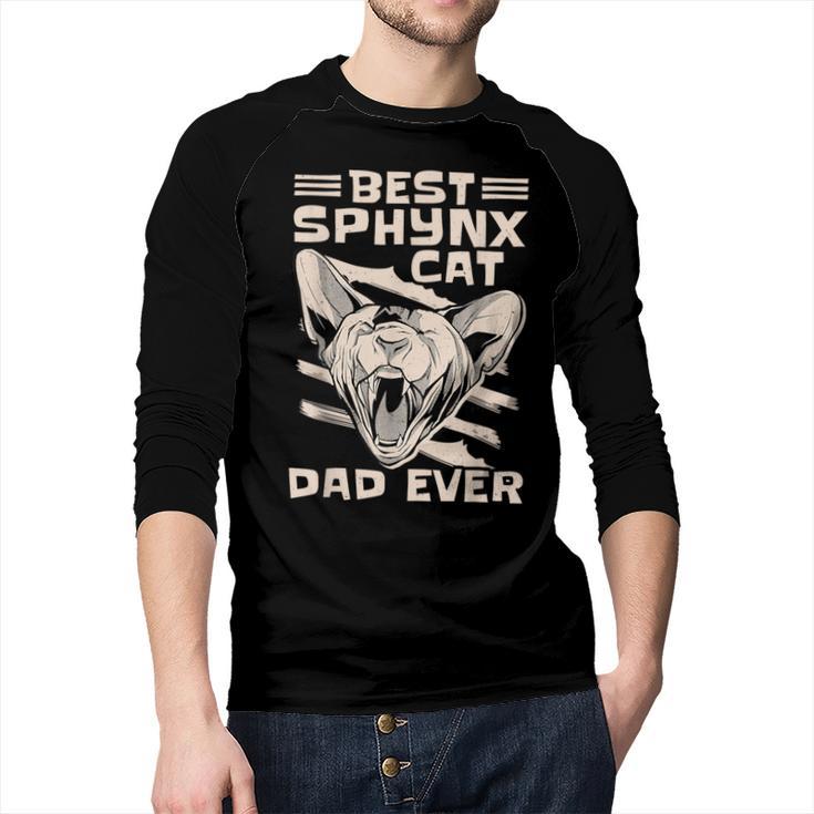 Best Sphynx Cat Dad Ever Apparel For Animal Lover Men Women Men Baseball Raglan Shirt