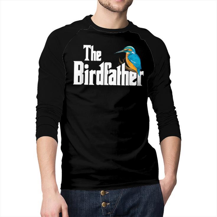 The Bird Father Bird Watching Meme Birder Dad Men Baseball Raglan Shirt