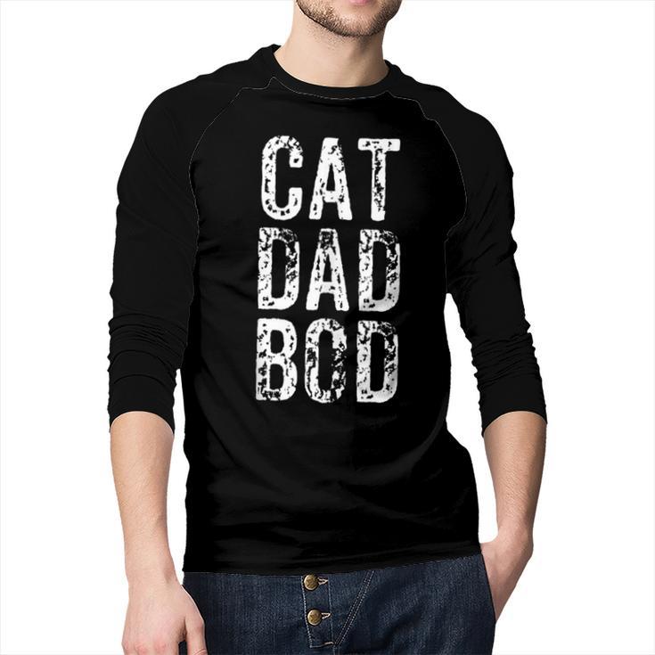 Cat Dad Bod Pet Owner Fitness Gym Men Baseball Raglan Shirt
