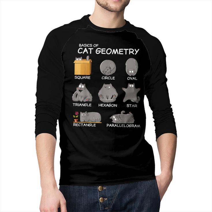 Cat Geometry Math Cat For Cat Dad Cat Mom Kids Men Baseball Raglan Shirt