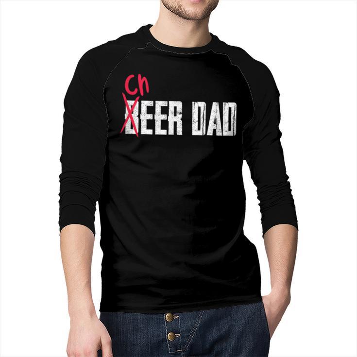Cheer Dad Beer Dad Cheerleading Father Father's Day Men Baseball Raglan Shirt