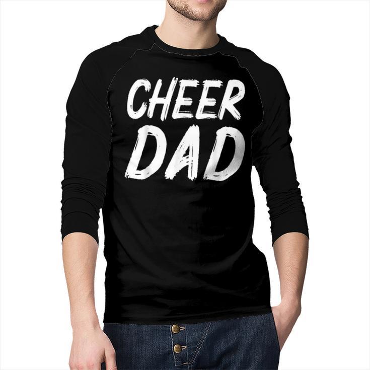 Cheer Dad Family Father Cheerleader Squad Men Baseball Raglan Shirt