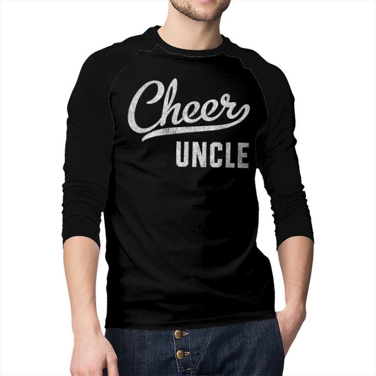 Cheer Dad Shirts Cheer Uncle Proud Cheerleading Uncle Men Baseball Raglan Shirt