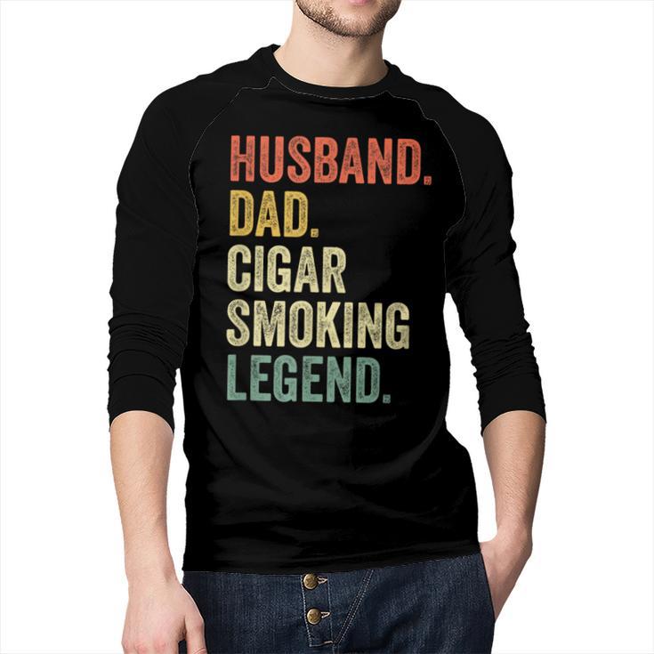 Cigar Lover For Dad Men Vintage Cigar Saying Men Baseball Raglan Shirt