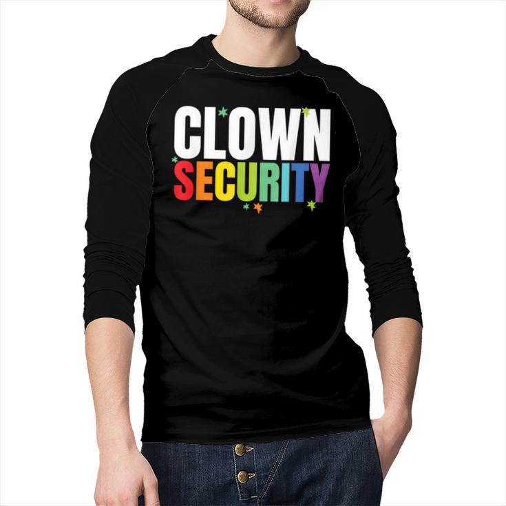 Clown Security Halloween Dad Mom Costume Men Baseball Raglan Shirt
