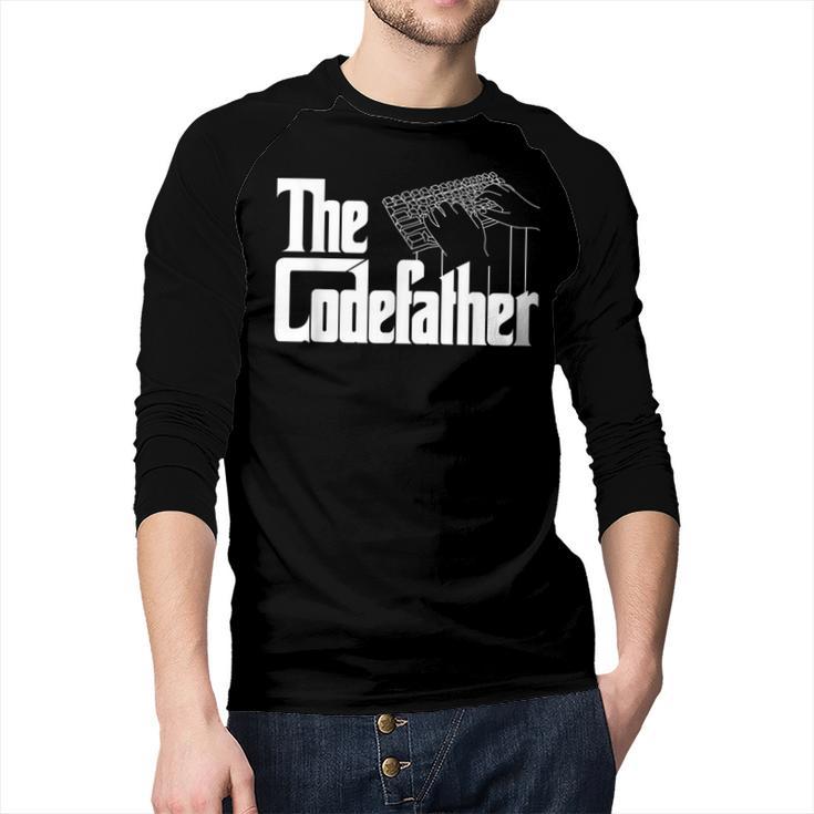The Code Father Computer Coder Dad Programmer Men Baseball Raglan Shirt