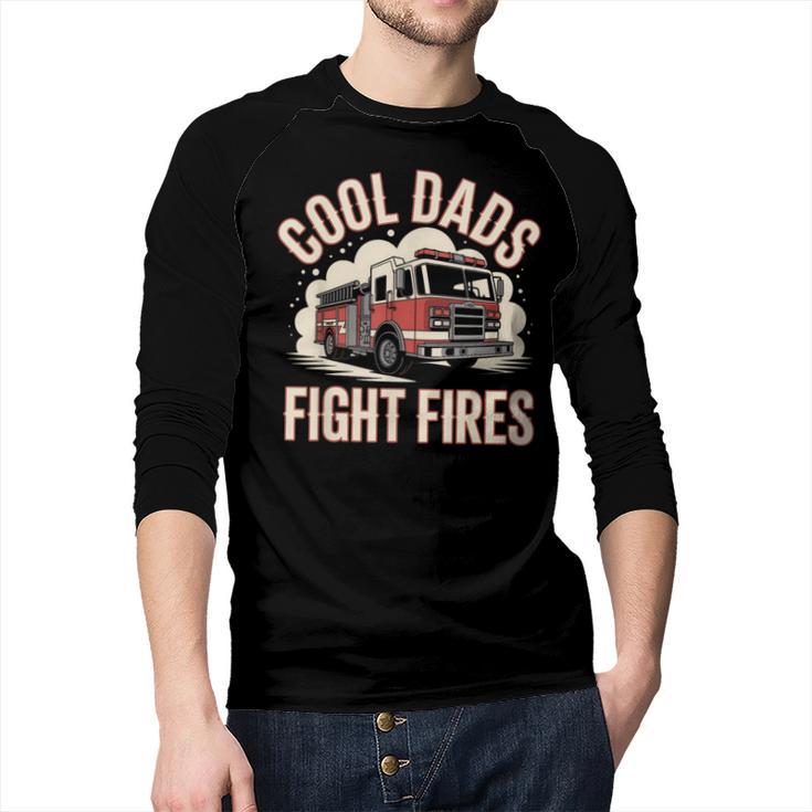 Cool Dads Fight Fire Firefighter Men Baseball Raglan Shirt