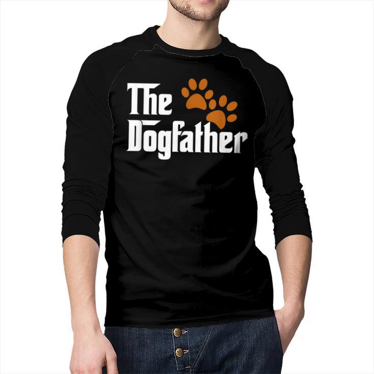 Cool Dog Dad Dog Father Shirt The Dogfather T-Shirt Men Baseball Raglan Shirt