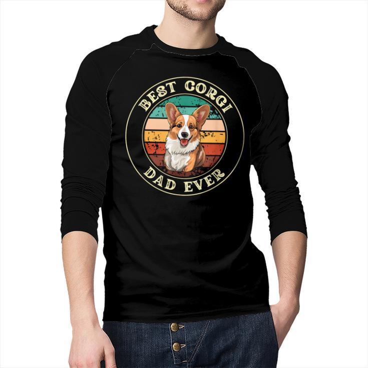 Corgi Dad Idea For Men Men Baseball Raglan Shirt