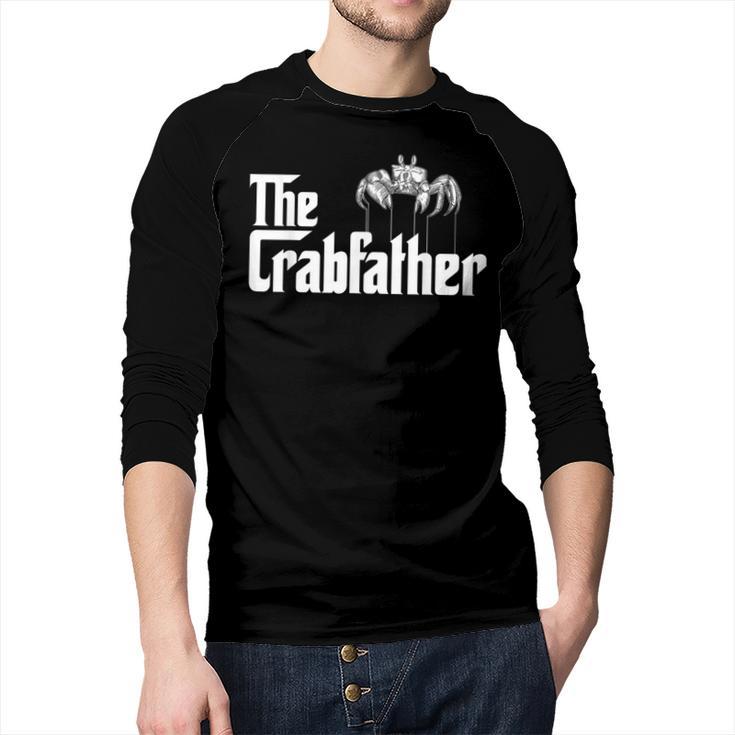 Crab Fishing Dad The Crabfather Men Baseball Raglan Shirt