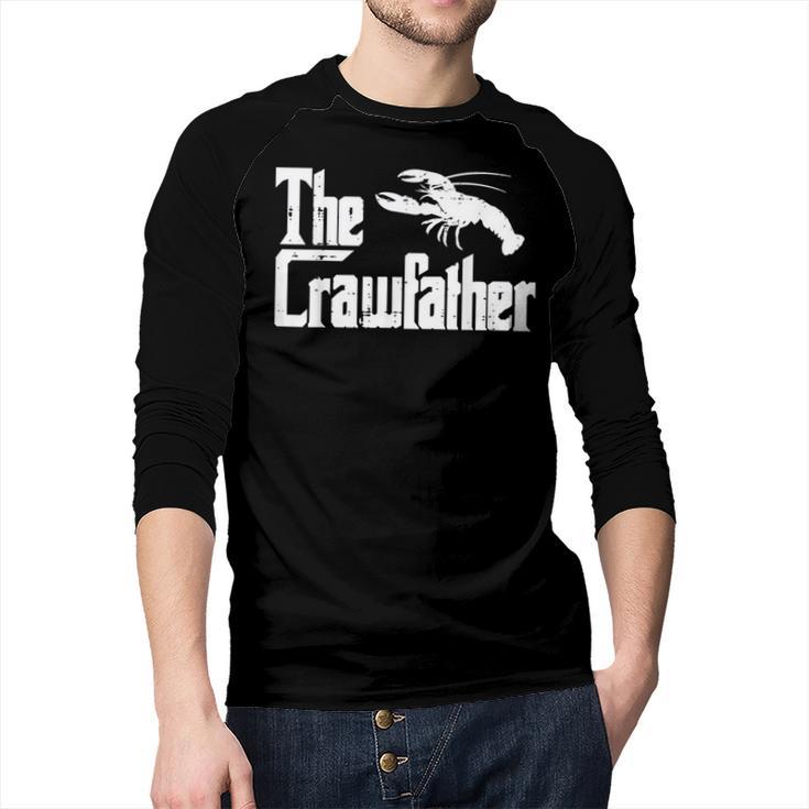 Crawfish The Crawfather Crayfish Parody Dad Papa Men Men Baseball Raglan Shirt