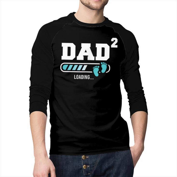 Dad 2 Second Time Dad Dad Of Two Men Baseball Raglan Shirt