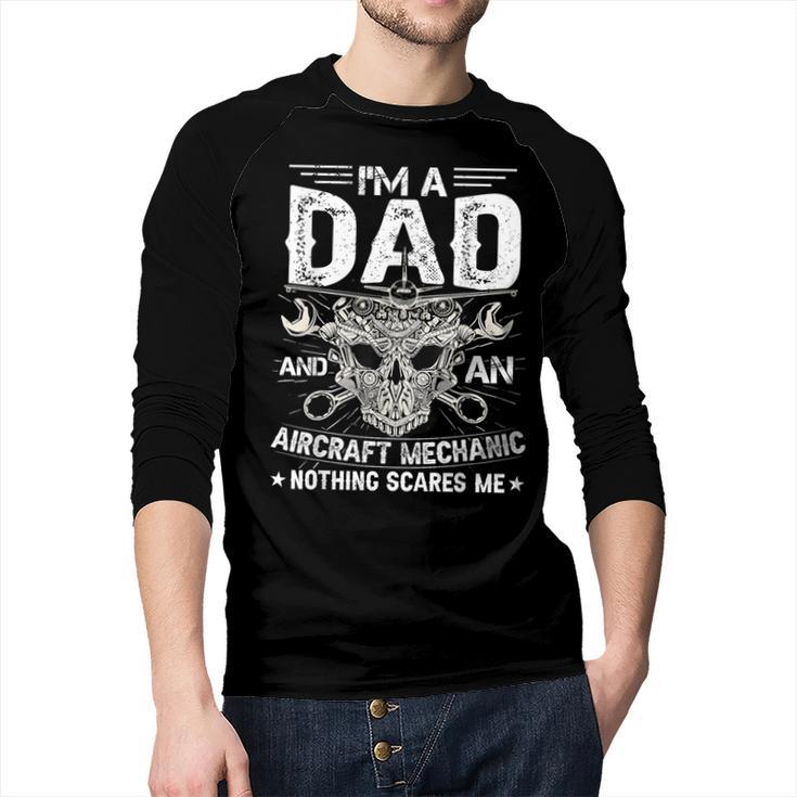 Dad Airplane Plane Aviation Aircraft Mechanic Men Baseball Raglan Shirt