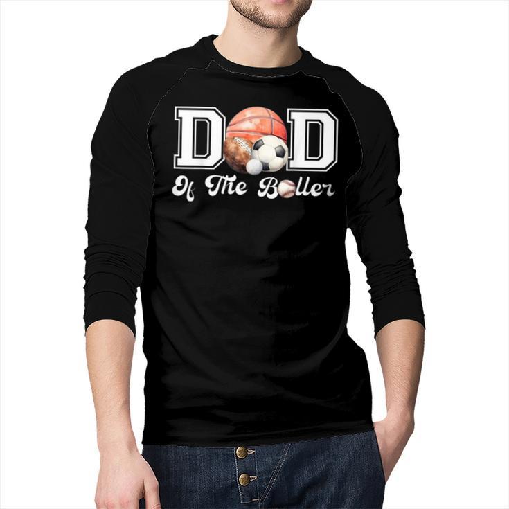 Dad Of The Birthday Boller Born 2 Ball Matching Family Party Men Baseball Raglan Shirt