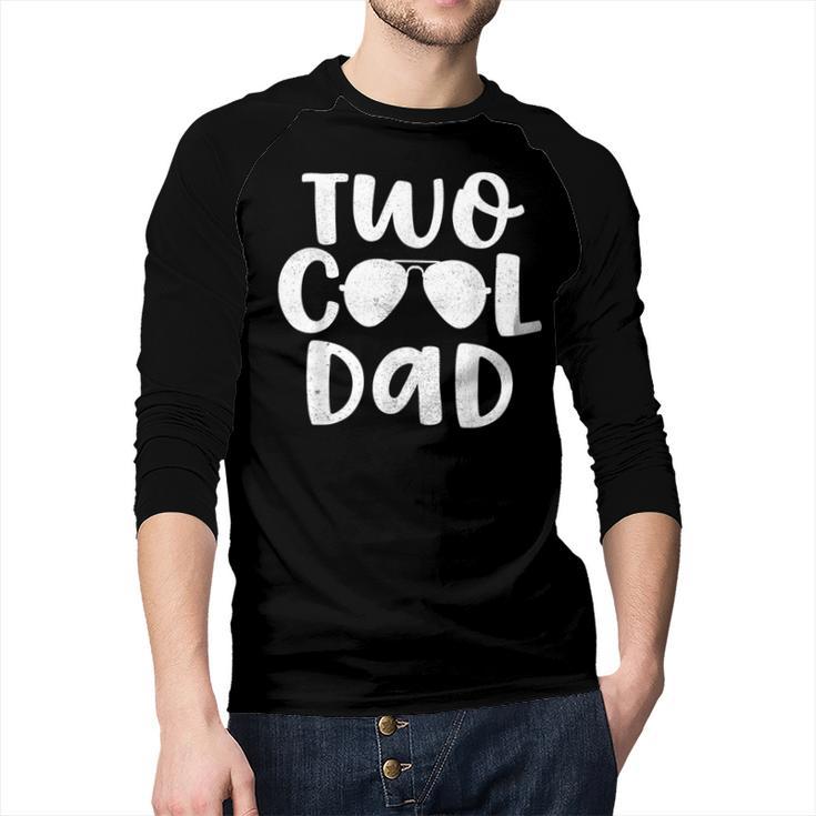 Dad Of The Birthday Boy Two Cool 2nd Bday Father Papa Daddy Men Baseball Raglan Shirt