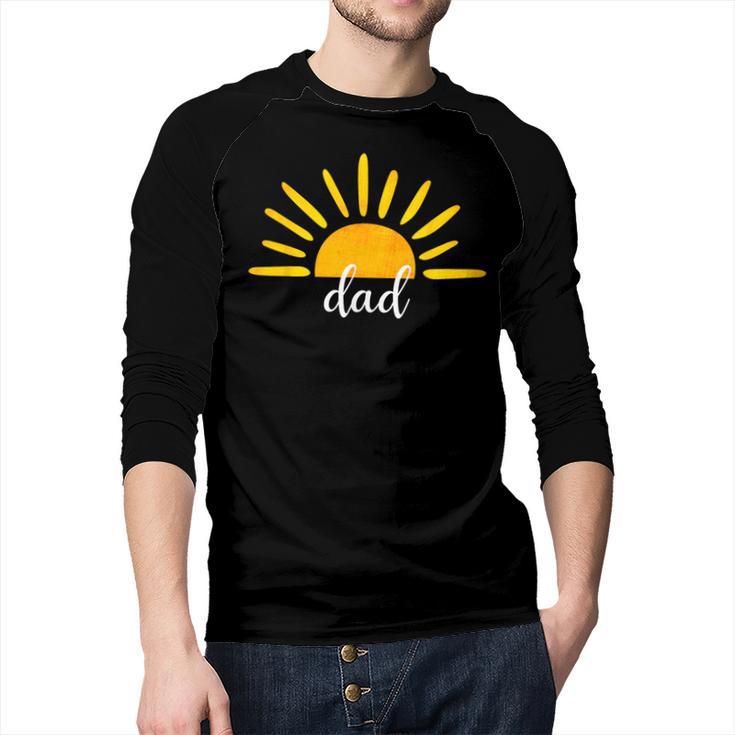 Dad Of The Birthday First Trip Around The Sun Birthday Men Baseball Raglan Shirt
