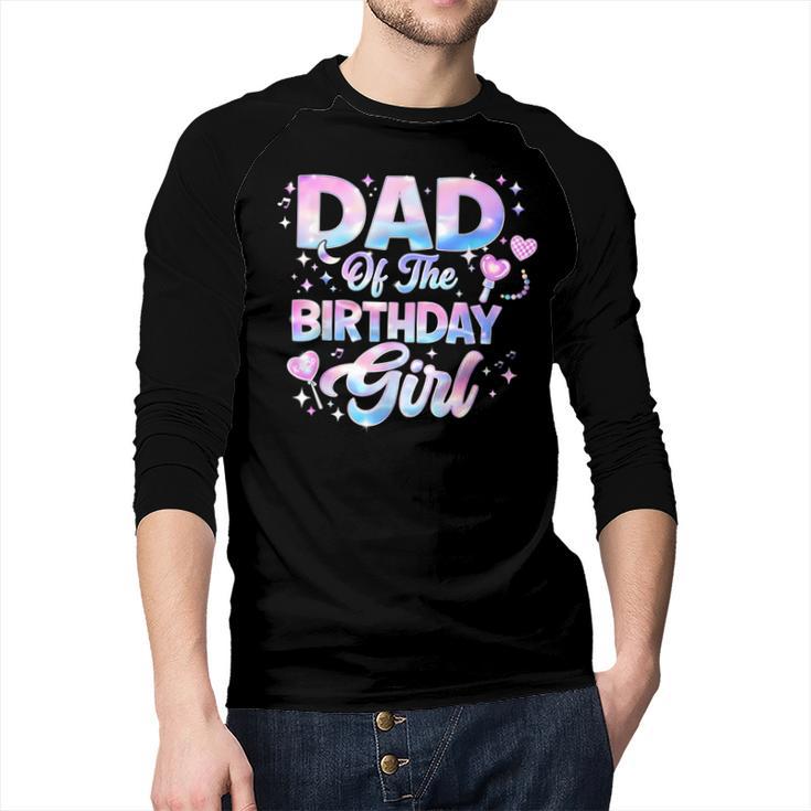 Dad Of The Birthday Girl Kpop Family Matching Party Men Baseball Raglan Shirt