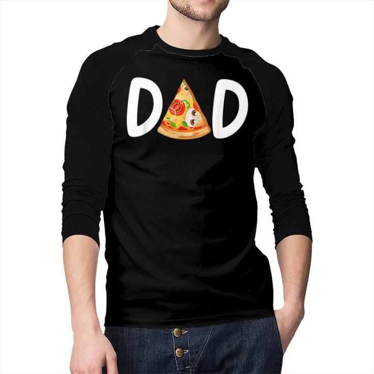 Dad Birthday Pizza 1st Birthday Pizza Family Matching Men Baseball Raglan Shirt