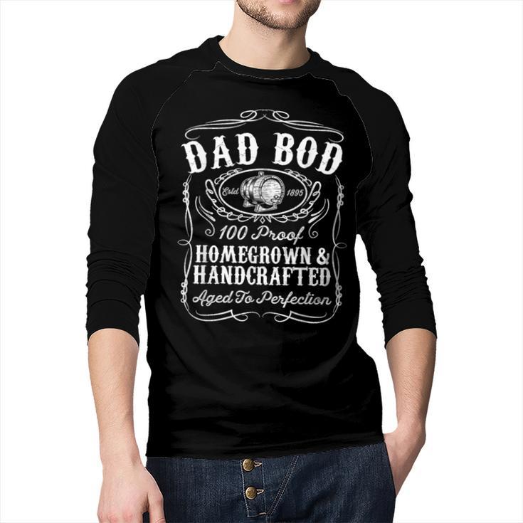 Dad BOD Whiskey Bourbon Lover For Dad Men Baseball Raglan Shirt