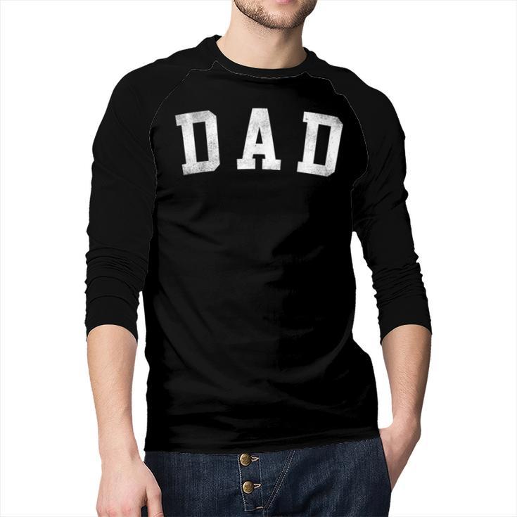 Dad Classic Bold Font Father's Day Dad Men Baseball Raglan Shirt