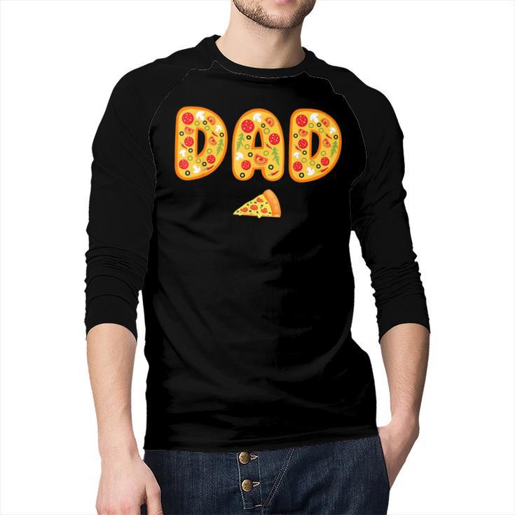 Dad Daddy Matching Birthday Squad Crew Pizza Family Men Baseball Raglan Shirt