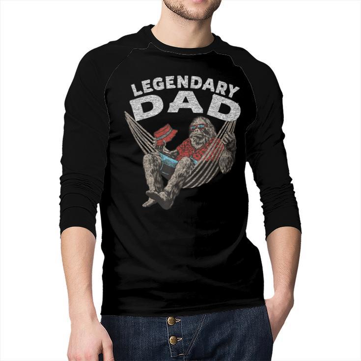 Dad Legendary Saying Men Baseball Raglan Shirt