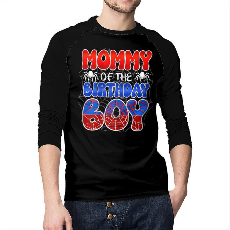 Dad And Mom Mommy Birthday Boy Spider Family Matching Men Baseball Raglan Shirt