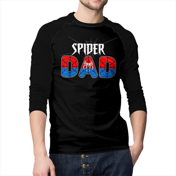 Dad And Mom Spider Family Matching Birthday Halloween Men Baseball Raglan Shirt