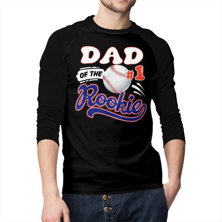 Dad Rookie Of Year 1st Birthday Baseball Theme Matching Men Baseball Raglan Shirt