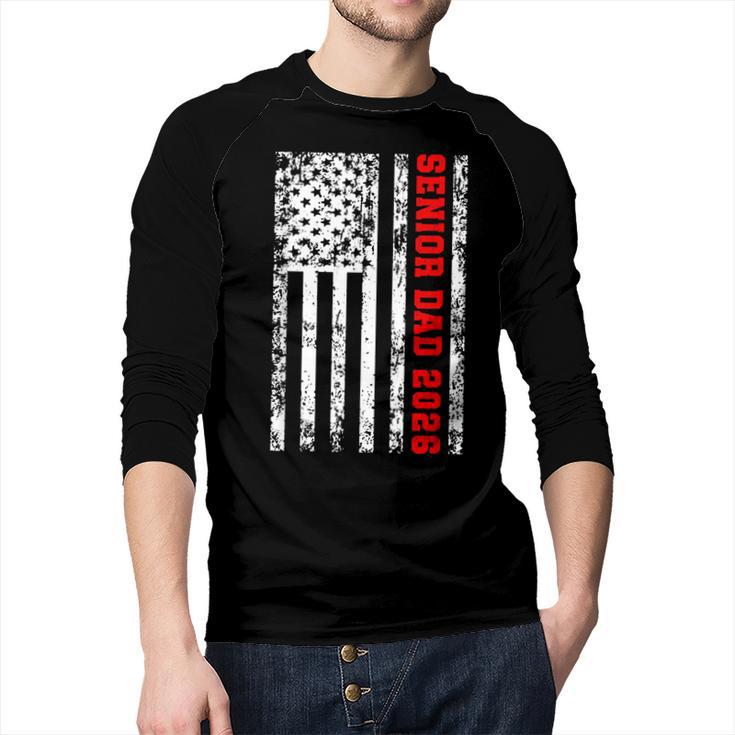 Dad Senior 2026 Proud Dad Of A Class Of 2026 Graduate Flag Men Baseball Raglan Shirt