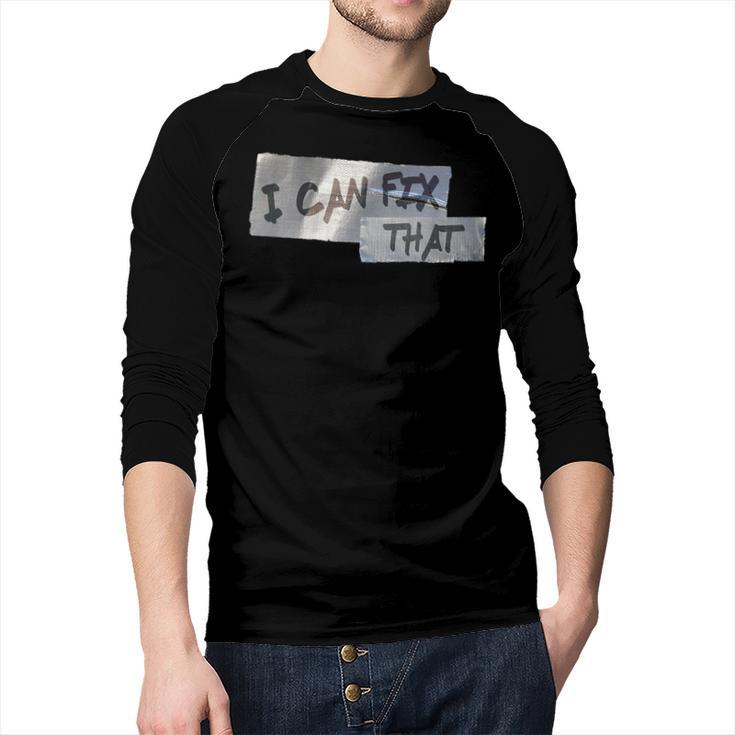 Dad Shirt Duct Tape I Can Fix That TShirt Men Baseball Raglan Shirt