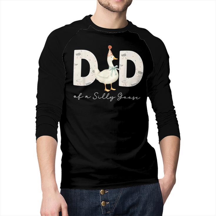 Dad Of The Silly Goose Silly Goose Birthday Matching Family Men Baseball Raglan Shirt