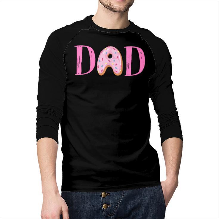 Dad Of The Sweet One Birthday Donut Girl 1st Birthday Men Baseball Raglan Shirt