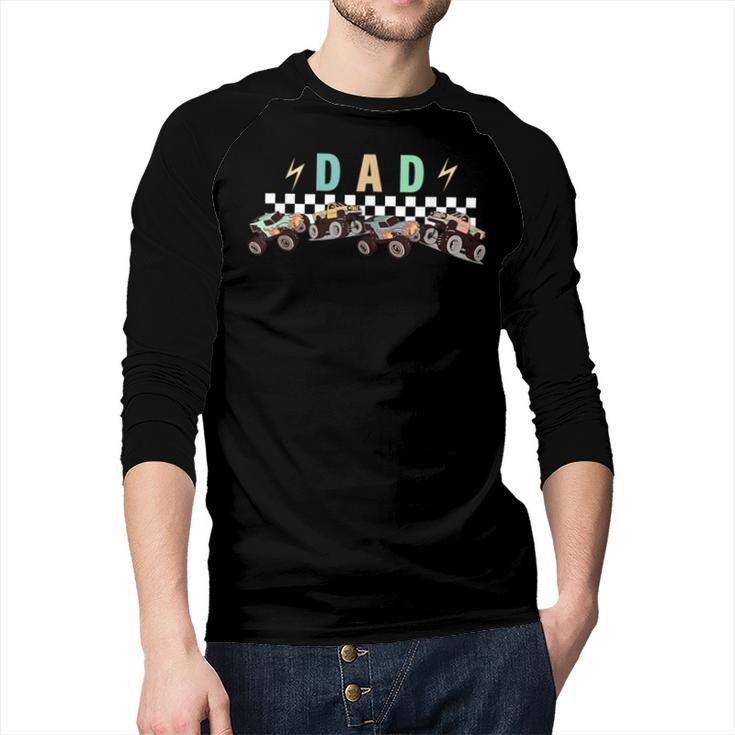 Dad Truck Dad Monster Truck Are My Jam Truck Lovers Men Baseball Raglan Shirt