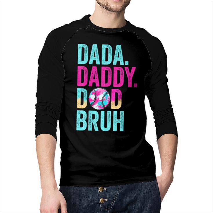 Dada Daddy Dad Bruh Baseball Drip Ice Cream Dad Bruh Men Baseball Raglan Shirt