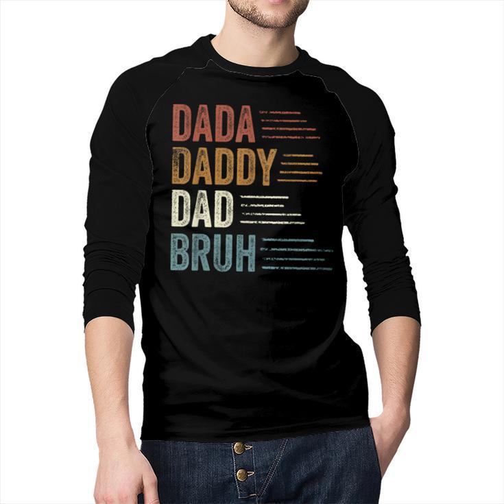 Dada Daddy Dad Bruh For Dad Father's Day Men Baseball Raglan Shirt