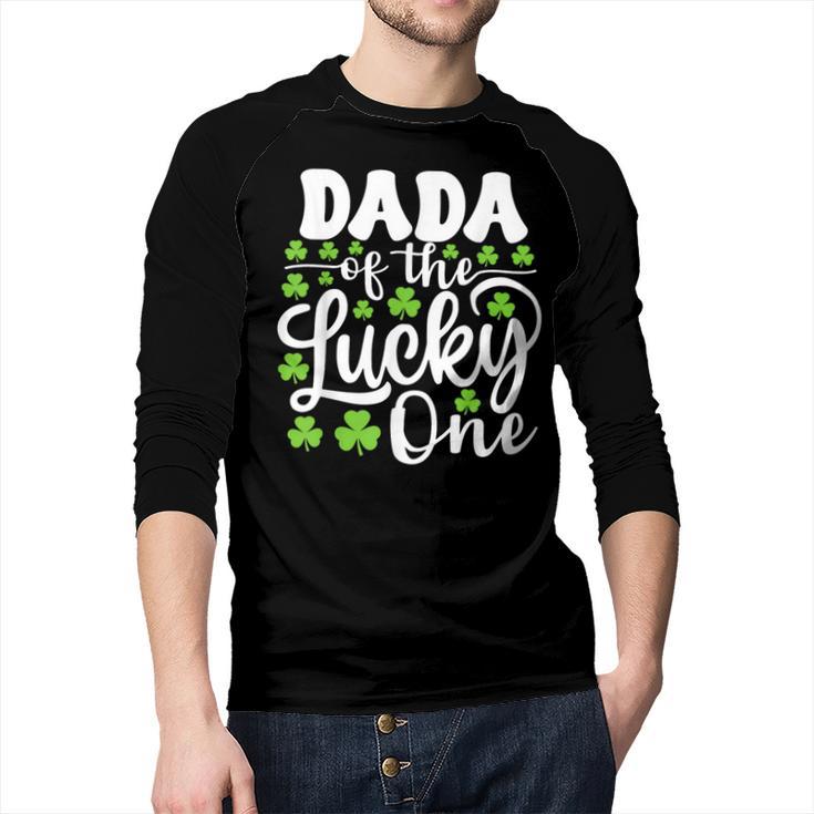 Dada Of The Lucky One First Birthday St Patrick's Day Men Baseball Raglan Shirt