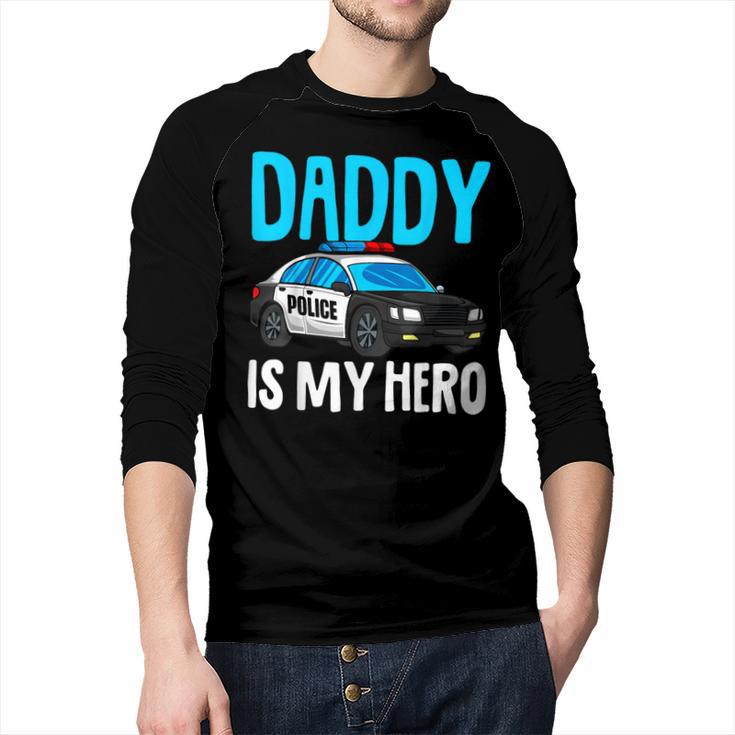 Daddy Is My Hero Police Toddler Police Officer Cop Boys Kids Men Baseball Raglan Shirt