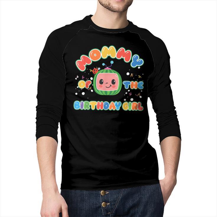 Daddy Mommy Of The Birthday Girl Melon Family Matching Men Baseball Raglan Shirt