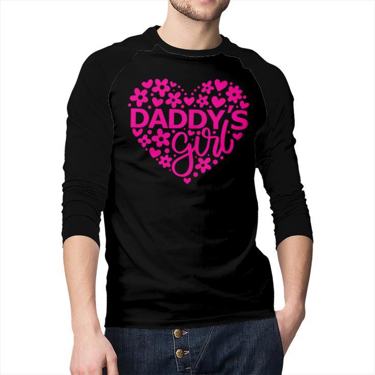 Daddy's Girl Father's Day Idea For a New Dad Men Baseball Raglan Shirt