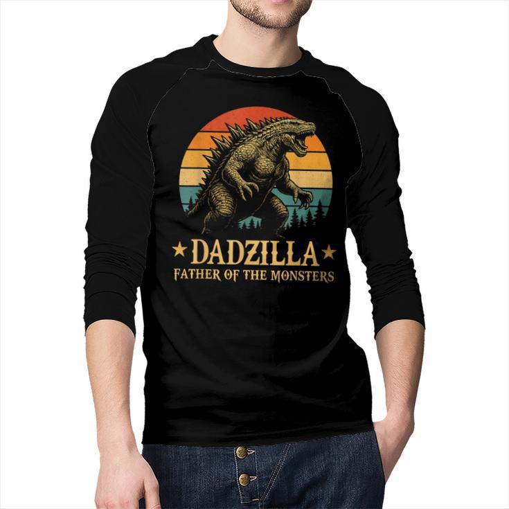 Dadzilla-Father Of The Monsters Dad Father's Day Men Baseball Raglan Shirt