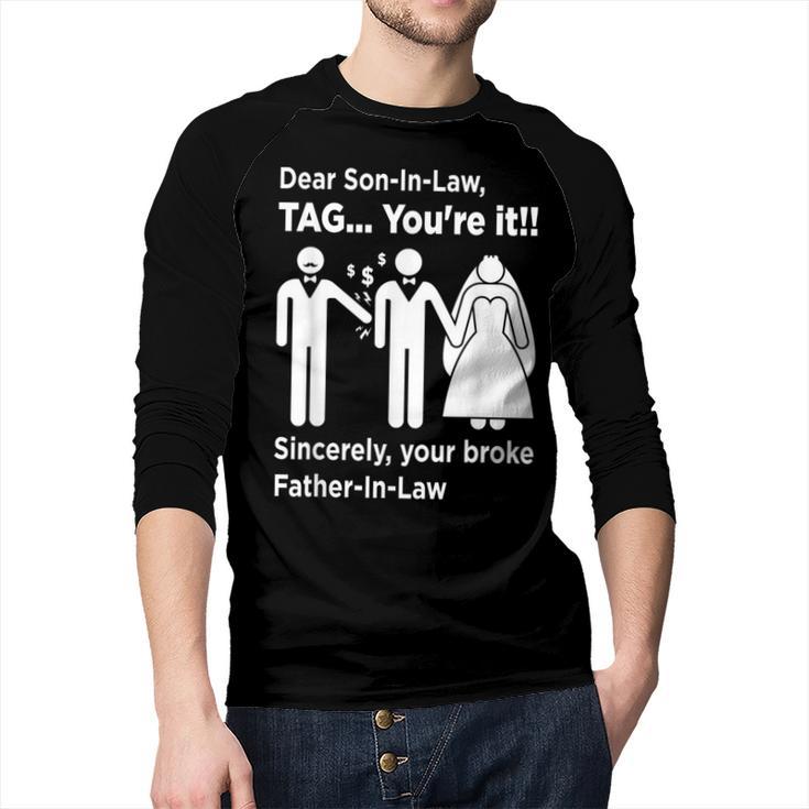 Dear Son-In-Law Father Of The Bride Dad Wedding Marriage Men Baseball Raglan Shirt