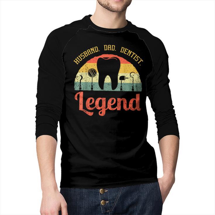 Dentist Dental Surgeon Dentistry Husband Dad Oral Hygiene Men Baseball Raglan Shirt