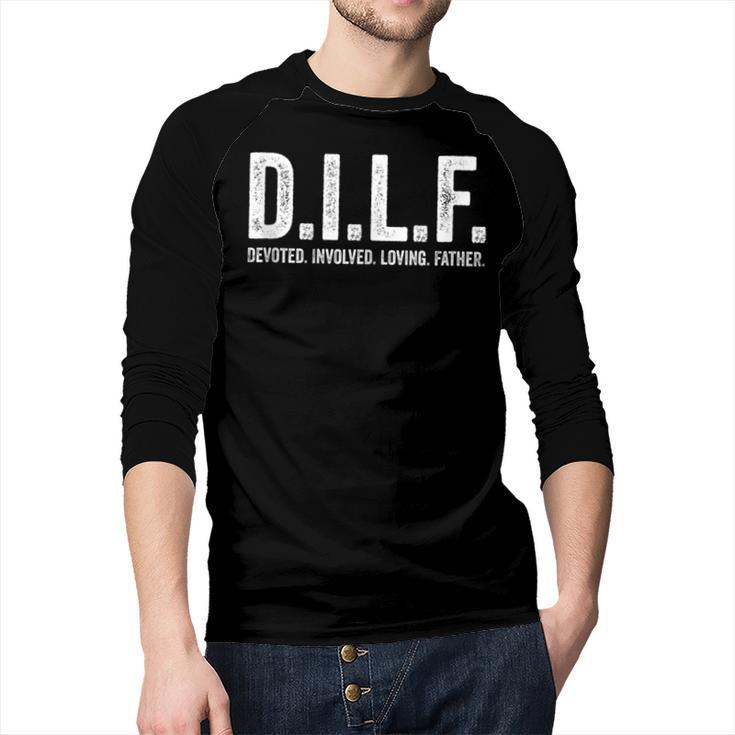 DILF Apparel Men For Dad Men Baseball Raglan Shirt