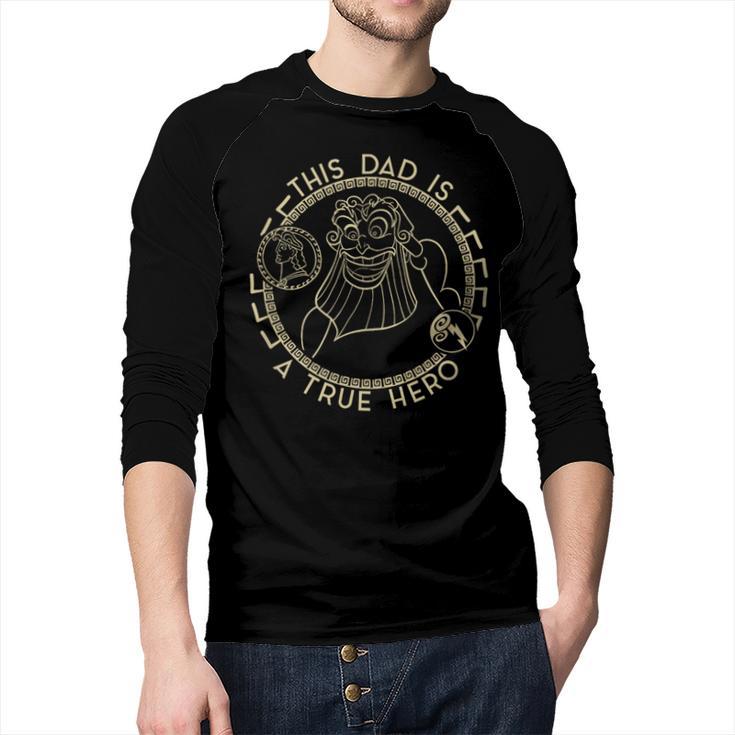 Disney Hercules Father's Day Zeus This Dad Is A True Hero Men Baseball Raglan Shirt