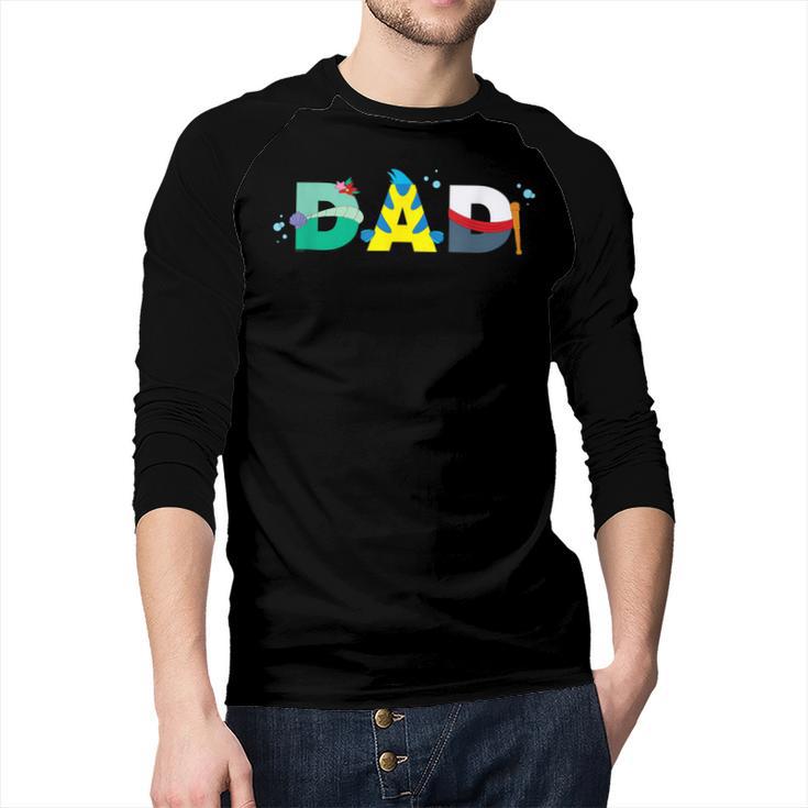 Disney The Little Mermaid Ariel Father’s Day Birthday Dad Men Baseball Raglan Shirt