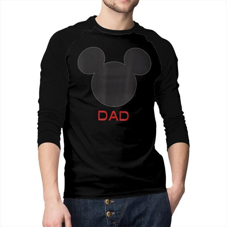 Disney Mickey Mouse Dad Family Small Men Baseball Raglan Shirt
