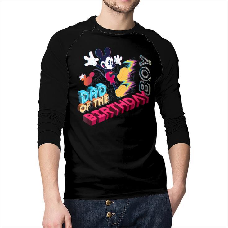 Disney Mickey Mouse Family Star Dad Of The Birthday Boy Men Baseball Raglan Shirt