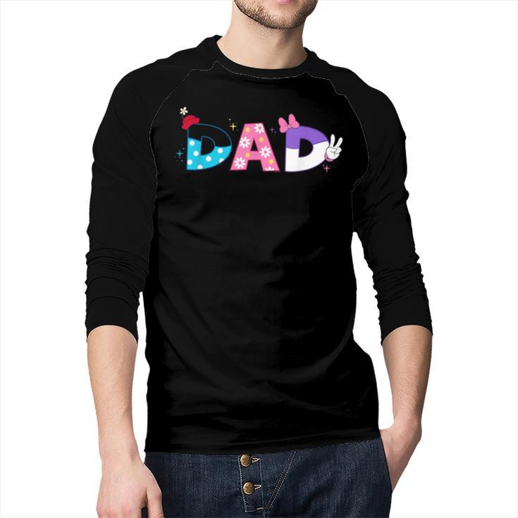 Disney Minnie Mouse And Daisy Duck Dad Father's Day Birthday Men Baseball Raglan Shirt